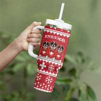 Saint Bernard Dog Switzerland Christmas Tumbler With Handle - Wonder Print Shop