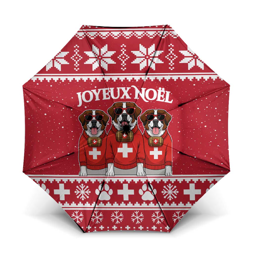 Saint Bernard Dog Switzerland Christmas Umbrella - Wonder Print Shop