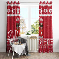 Saint Bernard Dog Switzerland Christmas Window Curtain - Wonder Print Shop