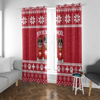 Saint Bernard Dog Switzerland Christmas Window Curtain - Wonder Print Shop