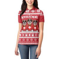 Saint Bernard Dog Switzerland Christmas Women Polo Shirt - Wonder Print Shop
