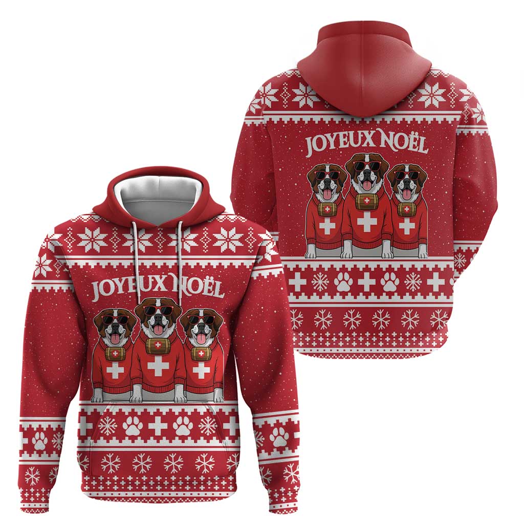 Saint Bernard Dog Switzerland Christmas Zip Hoodie - Wonder Print Shop