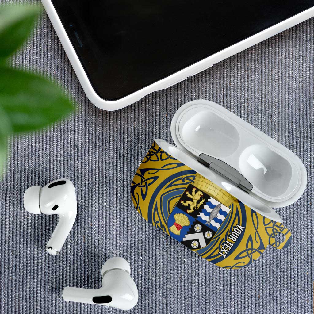 Personalized Cardiganshire Wales AirPods Case Ceredigion Coat of Arms Celtic Design - Wonder Print Shop
