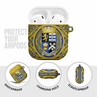 Personalized Cardiganshire Wales AirPods Case Ceredigion Coat of Arms Celtic Design - Wonder Print Shop