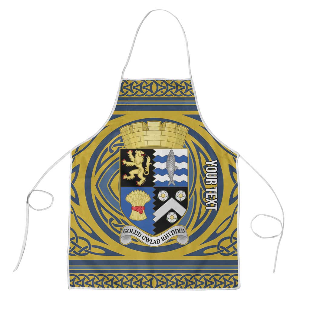 Personalized Cardiganshire Wales Apron Ceredigion Coat of Arms Celtic Design - Wonder Print Shop