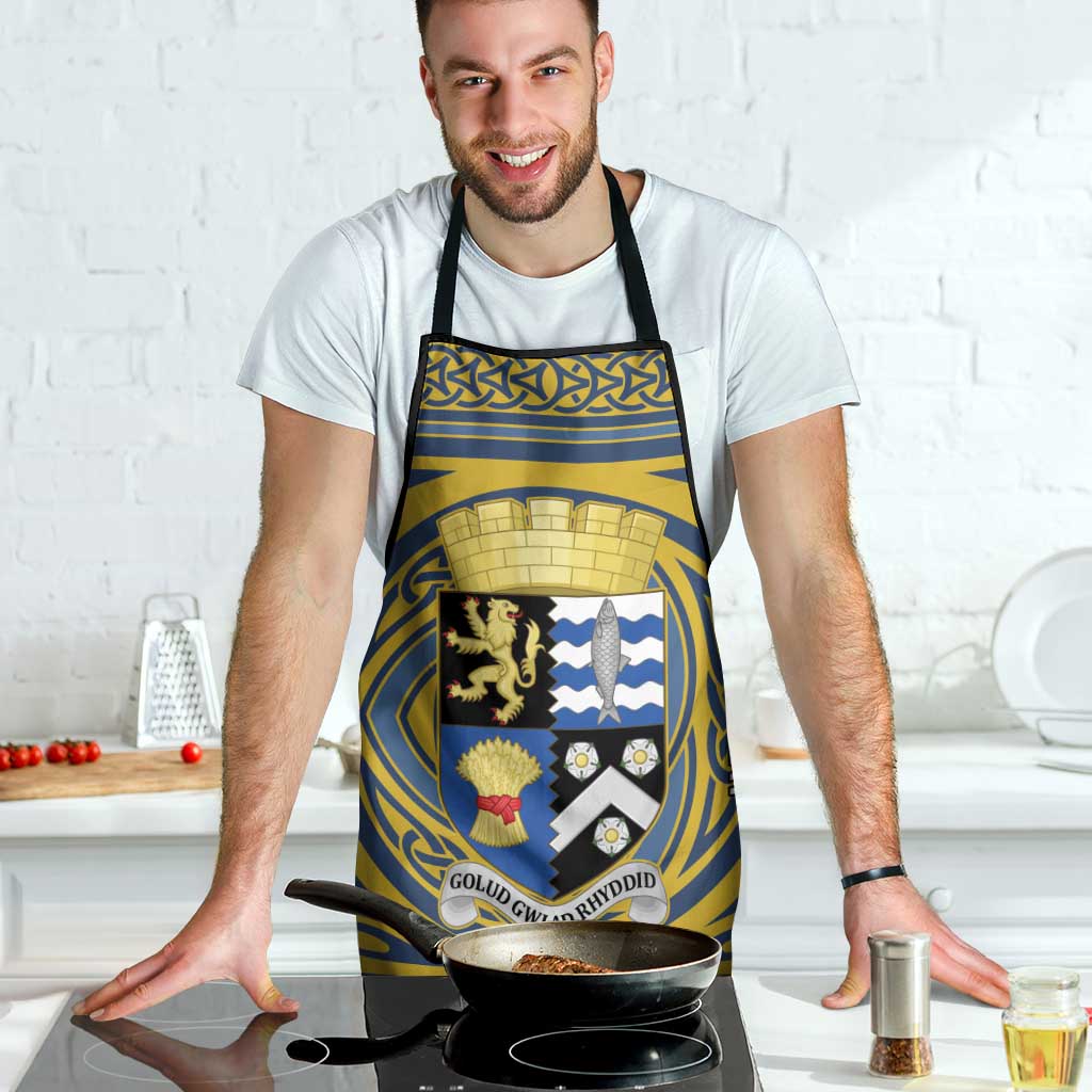 Personalized Cardiganshire Wales Apron Ceredigion Coat of Arms Celtic Design - Wonder Print Shop