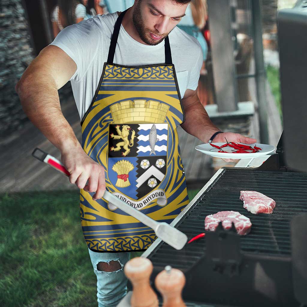 Personalized Cardiganshire Wales Apron Ceredigion Coat of Arms Celtic Design - Wonder Print Shop