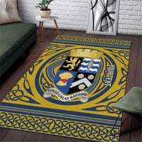 Personalized Cardiganshire Wales Area Rug Ceredigion Coat of Arms Celtic Design - Wonder Print Shop