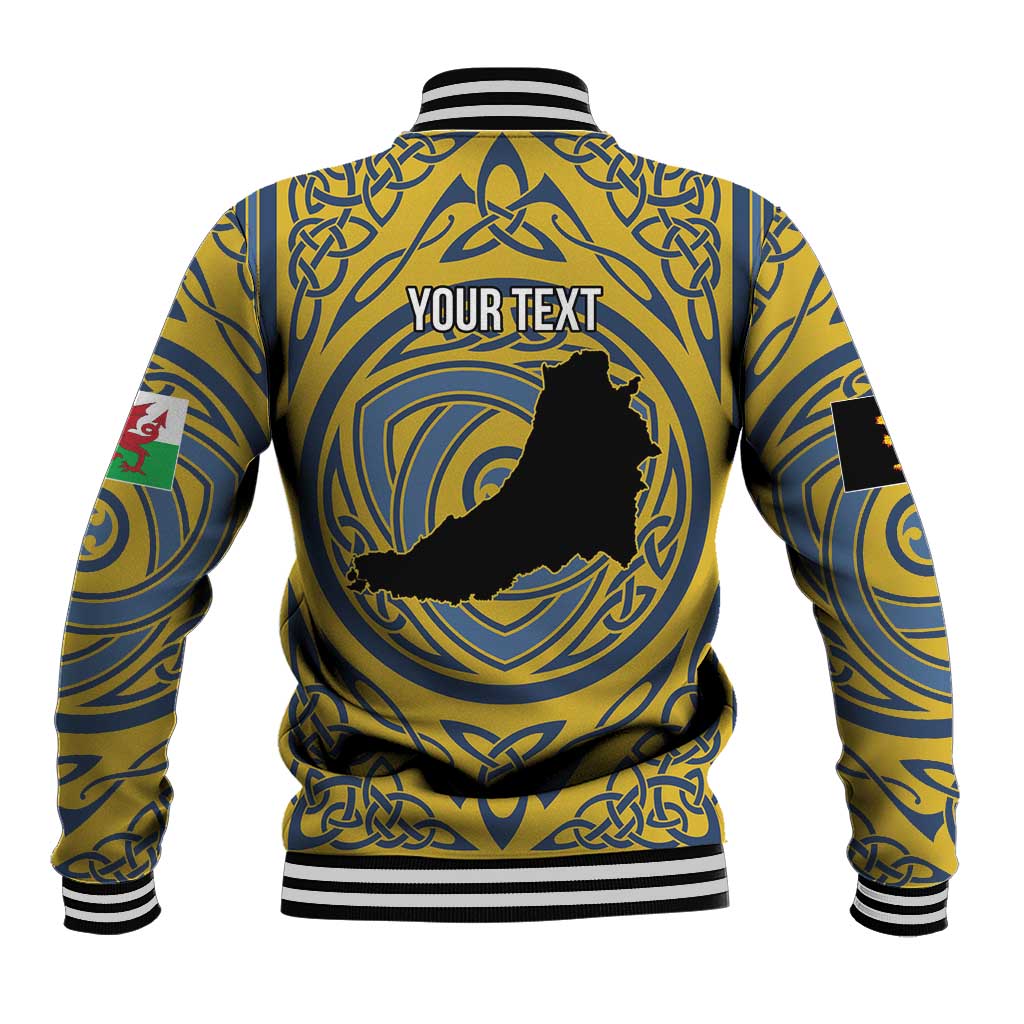 Personalized Cardiganshire Wales Baseball Jacket Ceredigion Coat of Arms Celtic Design - Wonder Print Shop