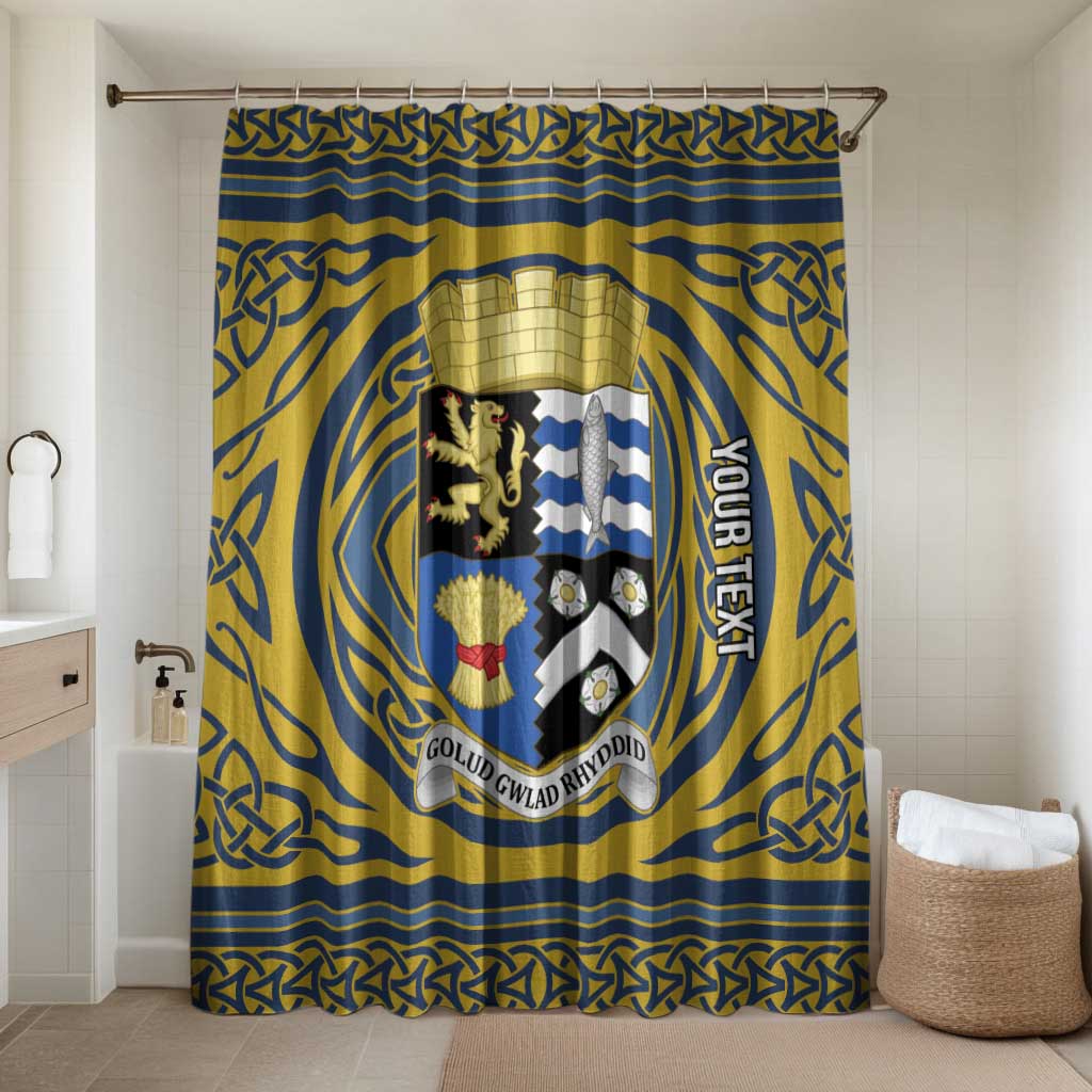 Personalized Cardiganshire Wales Bathroom Set Ceredigion Coat of Arms Celtic Design - Wonder Print Shop