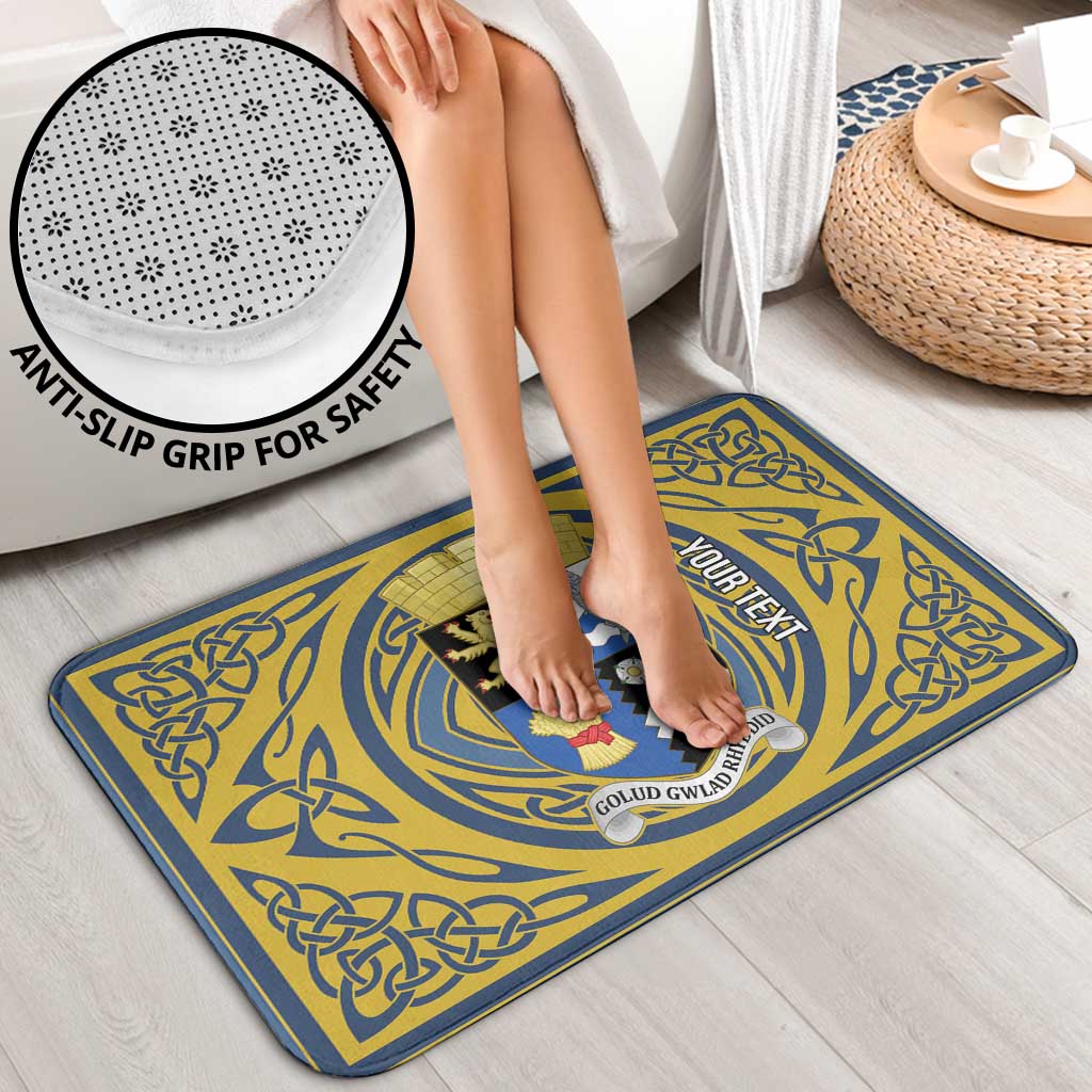 Personalized Cardiganshire Wales Bathroom Set Ceredigion Coat of Arms Celtic Design - Wonder Print Shop