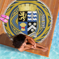 Personalized Cardiganshire Wales Beach Blanket Ceredigion Coat of Arms Celtic Design - Wonder Print Shop