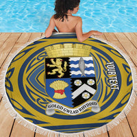 Personalized Cardiganshire Wales Beach Blanket Ceredigion Coat of Arms Celtic Design - Wonder Print Shop