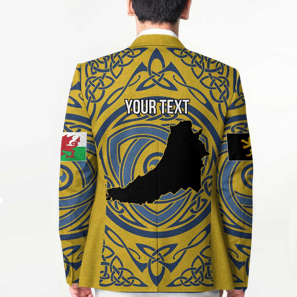 Personalized Cardiganshire Wales Blazer Ceredigion Coat of Arms Celtic Design - Wonder Print Shop