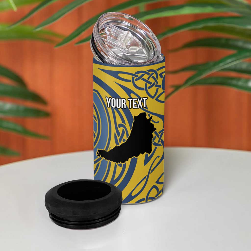 Personalized Cardiganshire Wales 4 in 1 Can Cooler Tumbler Ceredigion Coat of Arms Celtic Design - Wonder Print Shop