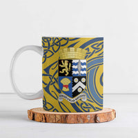 Personalized Cardiganshire Wales Ceramic Mug Ceredigion Coat of Arms Celtic Design - Wonder Print Shop