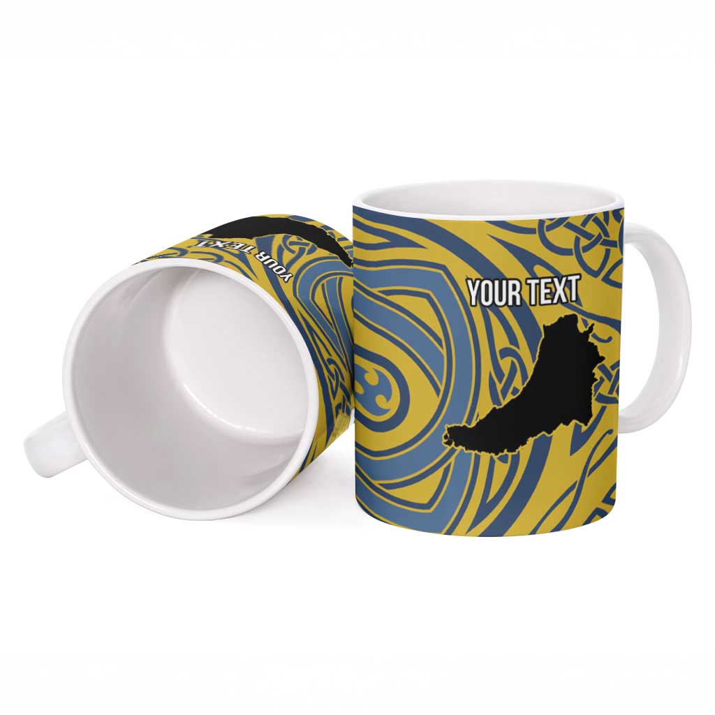 Personalized Cardiganshire Wales Ceramic Mug Ceredigion Coat of Arms Celtic Design - Wonder Print Shop