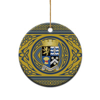 Personalized Cardiganshire Wales Ceramic Ornament Ceredigion Coat of Arms Celtic Design - Wonder Print Shop