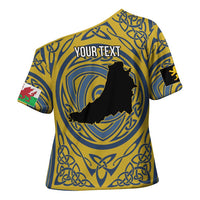 Personalized Cardiganshire Wales Cross Shoulder Shirt Ceredigion Coat of Arms Celtic Design - Wonder Print Shop