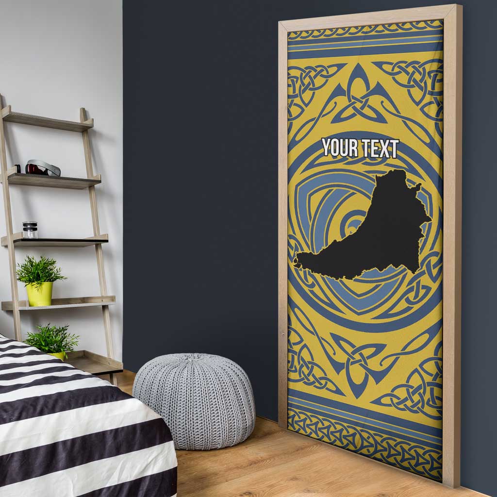 Personalized Cardiganshire Wales Door Cover Ceredigion Coat of Arms Celtic Design - Wonder Print Shop