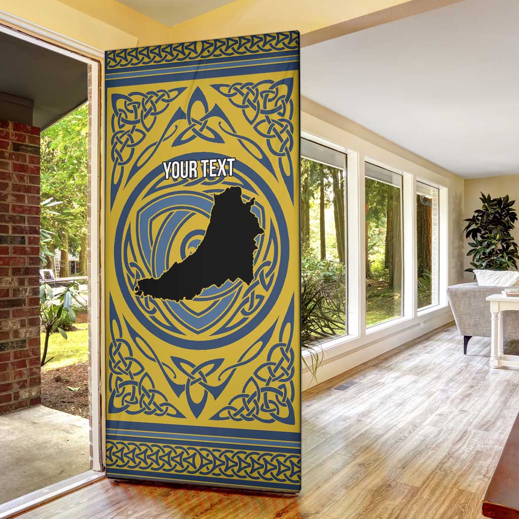 Personalized Cardiganshire Wales Door Cover Ceredigion Coat of Arms Celtic Design - Wonder Print Shop