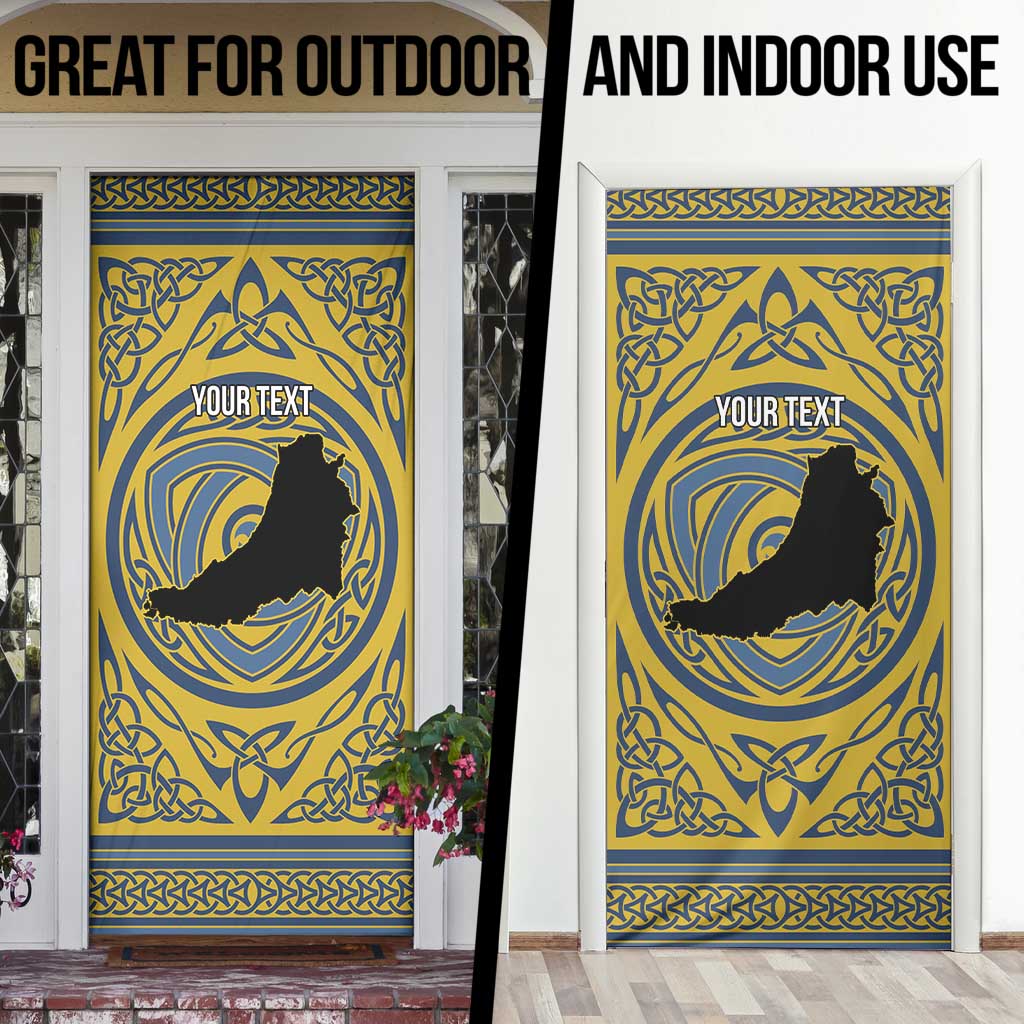 Personalized Cardiganshire Wales Door Cover Ceredigion Coat of Arms Celtic Design - Wonder Print Shop