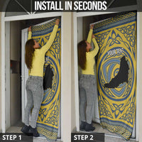 Personalized Cardiganshire Wales Door Cover Ceredigion Coat of Arms Celtic Design - Wonder Print Shop