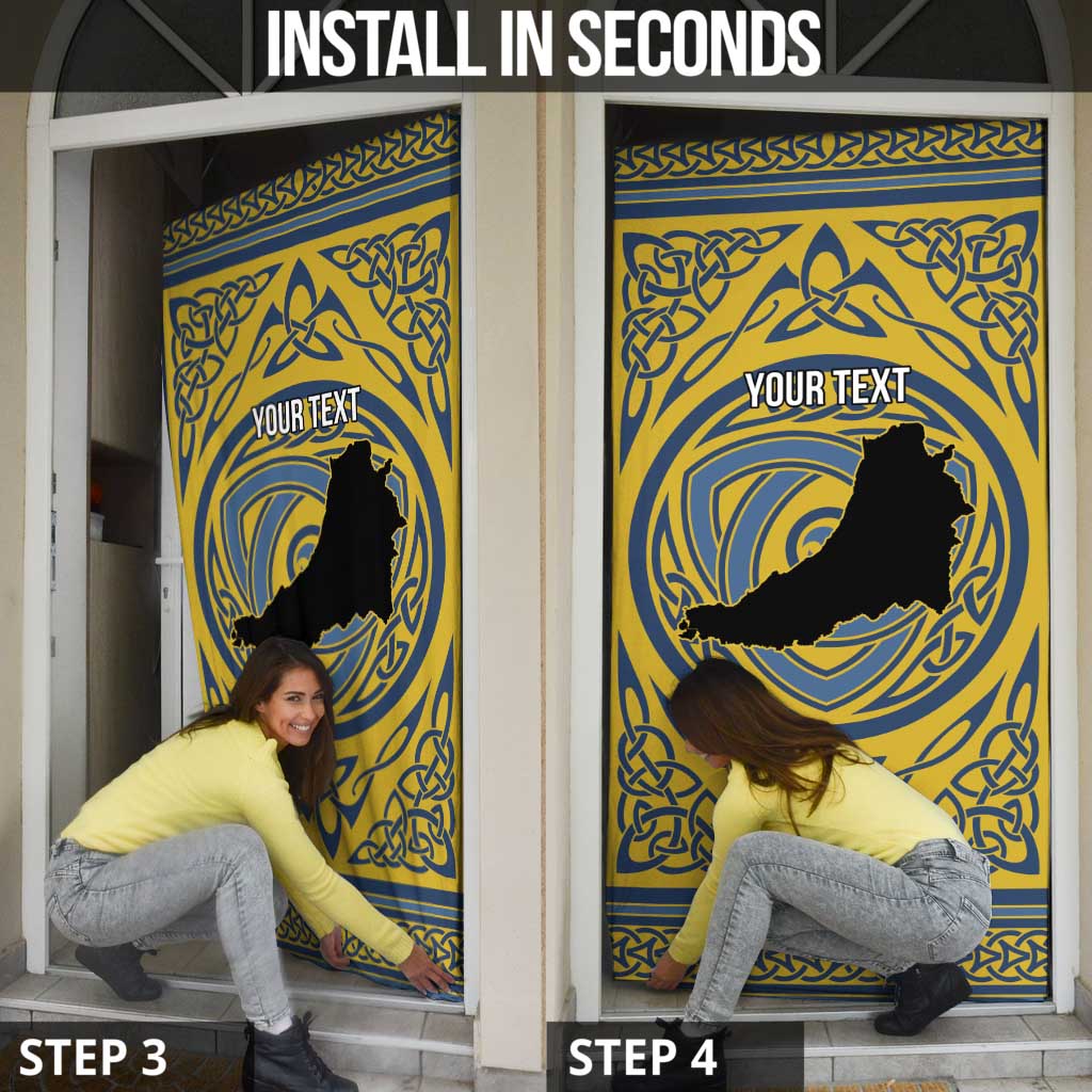 Personalized Cardiganshire Wales Door Cover Ceredigion Coat of Arms Celtic Design - Wonder Print Shop