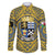 Personalized Cardiganshire Wales Family Matching Off The Shoulder Long Sleeve Dress and Hawaiian Shirt Ceredigion Coat of Arms Celtic Design - Wonder Print Shop