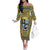 Personalized Cardiganshire Wales Family Matching Off The Shoulder Long Sleeve Dress and Hawaiian Shirt Ceredigion Coat of Arms Celtic Design - Wonder Print Shop