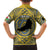 Personalized Cardiganshire Wales Family Matching Off Shoulder Short Dress and Hawaiian Shirt Ceredigion Coat of Arms Celtic Design - Wonder Print Shop