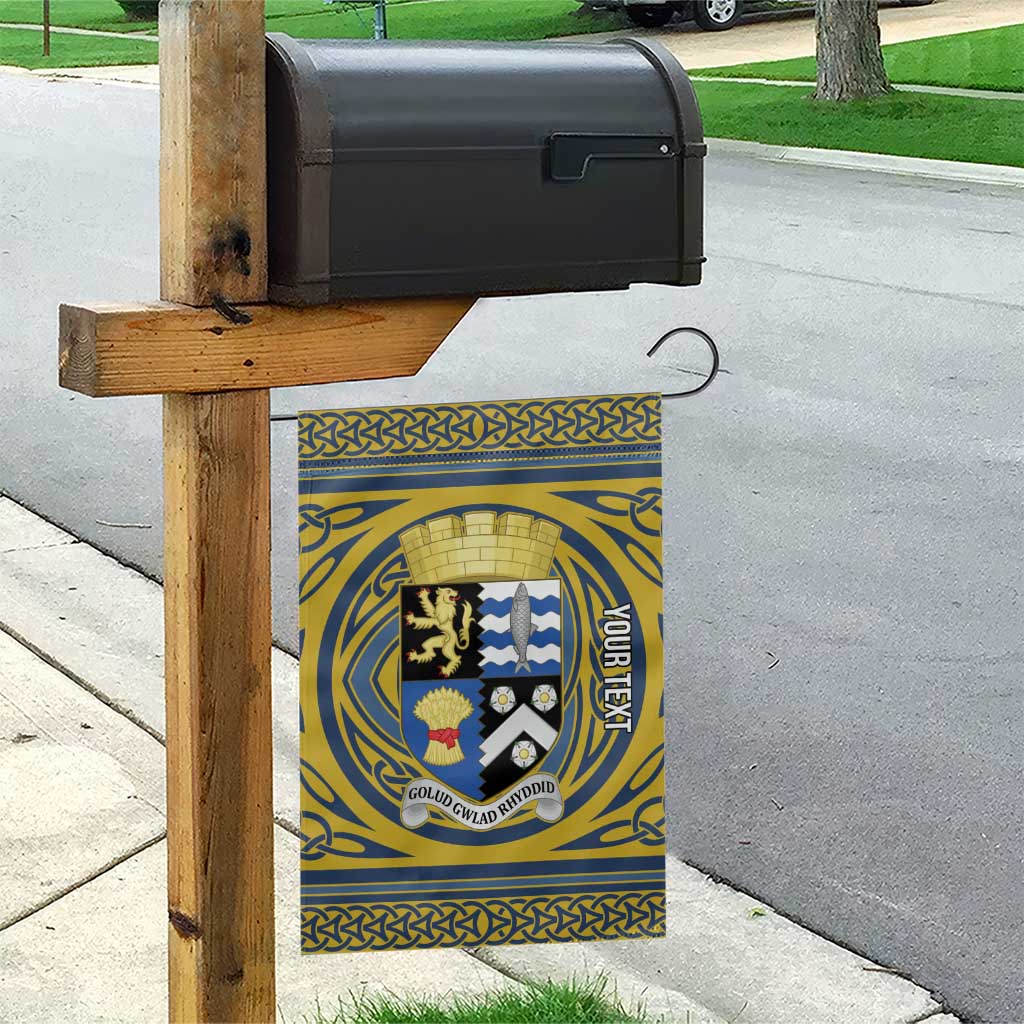 Personalized Cardiganshire Wales Garden Flag Ceredigion Coat of Arms Celtic Design - Wonder Print Shop