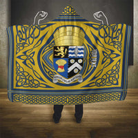 Personalized Cardiganshire Wales Hooded Blanket Ceredigion Coat of Arms Celtic Design - Wonder Print Shop