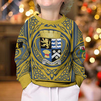 Personalized Cardiganshire Wales Kid Ugly Christmas Sweater Ceredigion Coat of Arms Celtic Design - Wonder Print Shop
