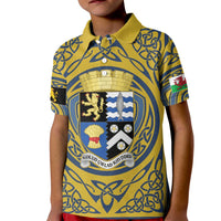 Personalized Cardiganshire Wales Kid Polo Shirt Ceredigion Coat of Arms Celtic Design - Wonder Print Shop