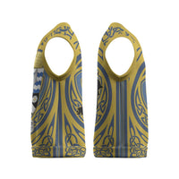 Personalized Cardiganshire Wales Christmas Knitted V-Neck Vest Ceredigion Coat of Arms Celtic Design - Wonder Print Shop