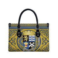 Personalized Cardiganshire Wales Leather Bag Ceredigion Coat of Arms Celtic Design - Wonder Print Shop