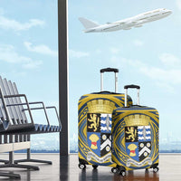 Personalized Cardiganshire Wales Luggage Cover Ceredigion Coat of Arms Celtic Design - Wonder Print Shop