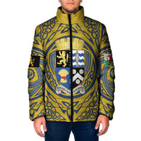 Personalized Cardiganshire Wales Padded Jacket Ceredigion Coat of Arms Celtic Design - Wonder Print Shop