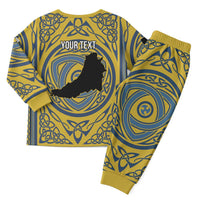 Personalized Cardiganshire Wales Christmas Pajama Set Ceredigion Coat of Arms Celtic Design - Wonder Print Shop