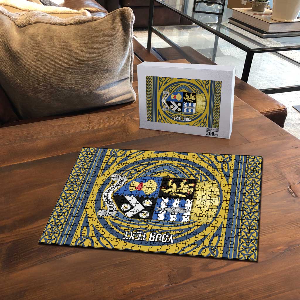 Personalized Cardiganshire Wales Puzzle Ceredigion Coat of Arms Celtic Design - Wonder Print Shop