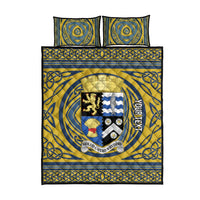 Personalized Cardiganshire Wales Quilt Bed Set Ceredigion Coat of Arms Celtic Design - Wonder Print Shop