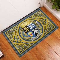 Personalized Cardiganshire Wales Rubber Doormat Ceredigion Coat of Arms Celtic Design - Wonder Print Shop