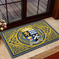 Personalized Cardiganshire Wales Rubber Doormat Ceredigion Coat of Arms Celtic Design - Wonder Print Shop