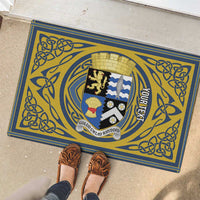 Personalized Cardiganshire Wales Rubber Doormat Ceredigion Coat of Arms Celtic Design - Wonder Print Shop
