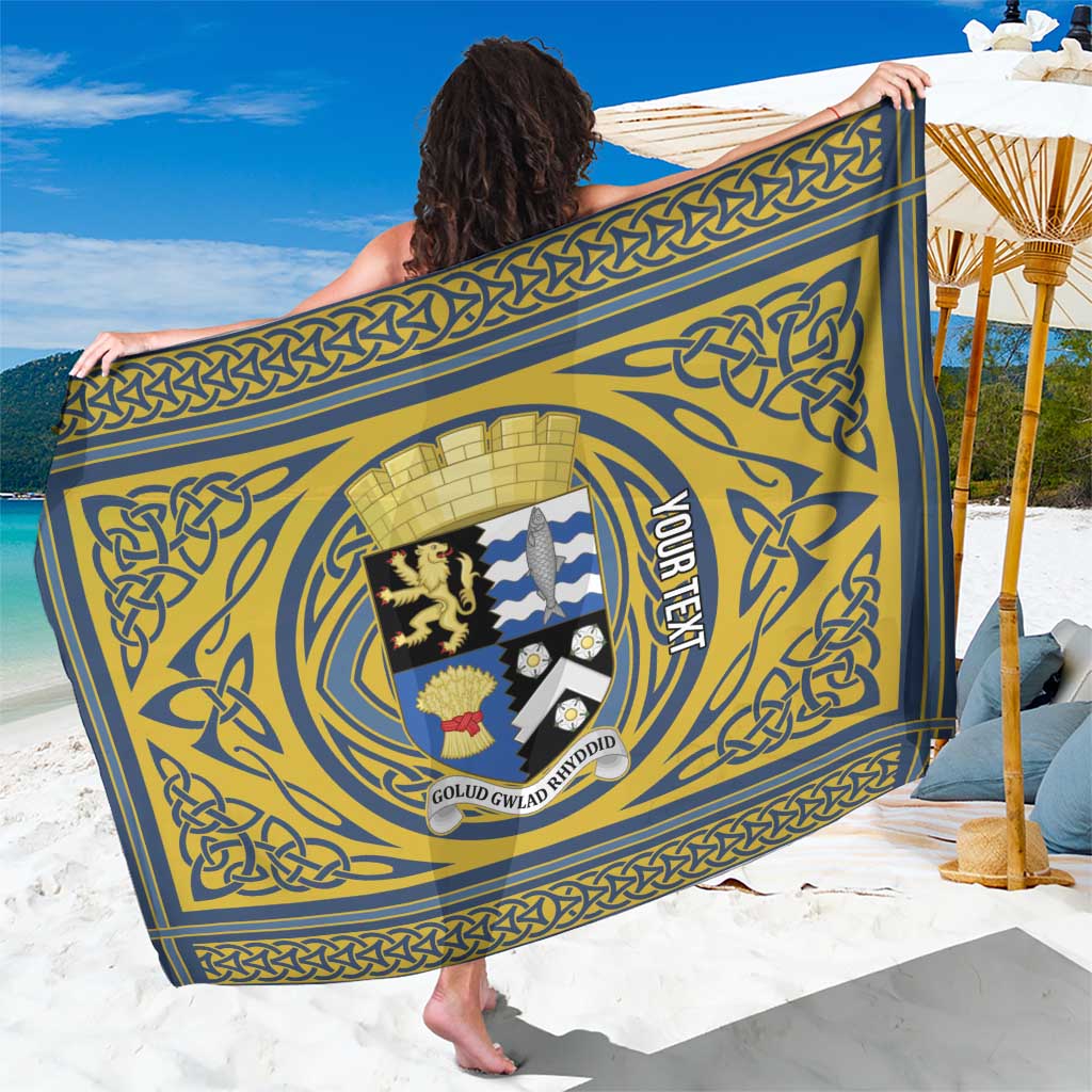 Personalized Cardiganshire Wales Sarong Ceredigion Coat of Arms Celtic Design - Wonder Print Shop