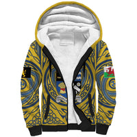 Personalized Cardiganshire Wales Sherpa Hoodie Ceredigion Coat of Arms Celtic Design - Wonder Print Shop