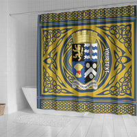 Personalized Cardiganshire Wales Shower Curtain Ceredigion Coat of Arms Celtic Design - Wonder Print Shop