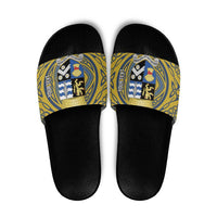 Personalized Cardiganshire Wales Slide Sandals Ceredigion Coat of Arms Celtic Design - Wonder Print Shop