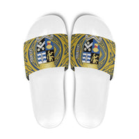 Personalized Cardiganshire Wales Slide Sandals Ceredigion Coat of Arms Celtic Design - Wonder Print Shop